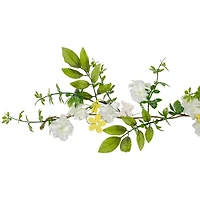 4ft. White Floral & Mixed Foliage Garland