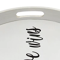 Elegant Designs™ 13.8" Round Love Wins Serving Tray with Handles