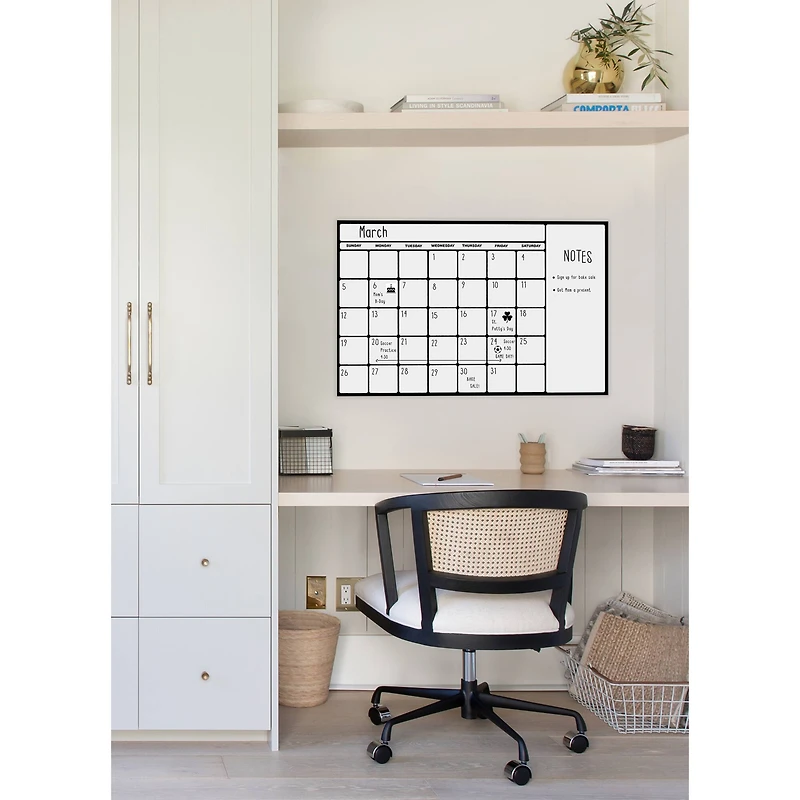 WallPops Black & White Dry Erase Calendar