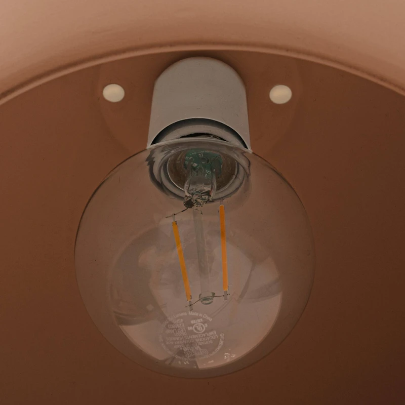 Hello Honey® Sienna Matte Terra Cotta Boho Ceramic Ceiling Light with White Fabric Cord