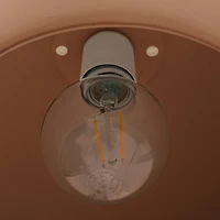 Hello Honey® Sienna Matte Terra Cotta Boho Ceramic Ceiling Light with White Fabric Cord