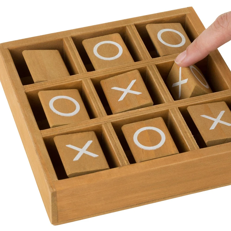 Toy Time Tic-Tac-Toe Wooden Travel Game
