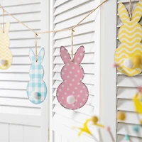 Glitzhome® 6ft. Easter Metal Bunny Garland