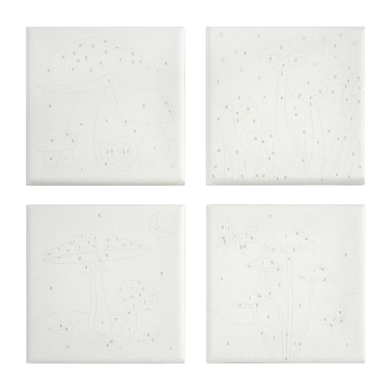 Mushrooms Paint-by-Number Gallery Mini Kit by Artist's Loft®