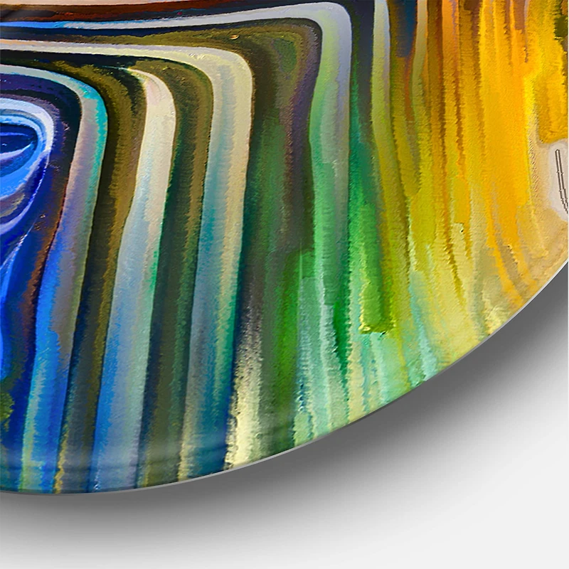 Designart - Colour Fusion III - Modern Metal Circle Wall Art