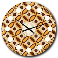 Designart 'Retro Ornamental Design V Mid-Century Modern Wall Clock