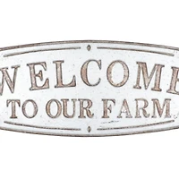 Brown Metal Farmhouse Sign Wall Décor