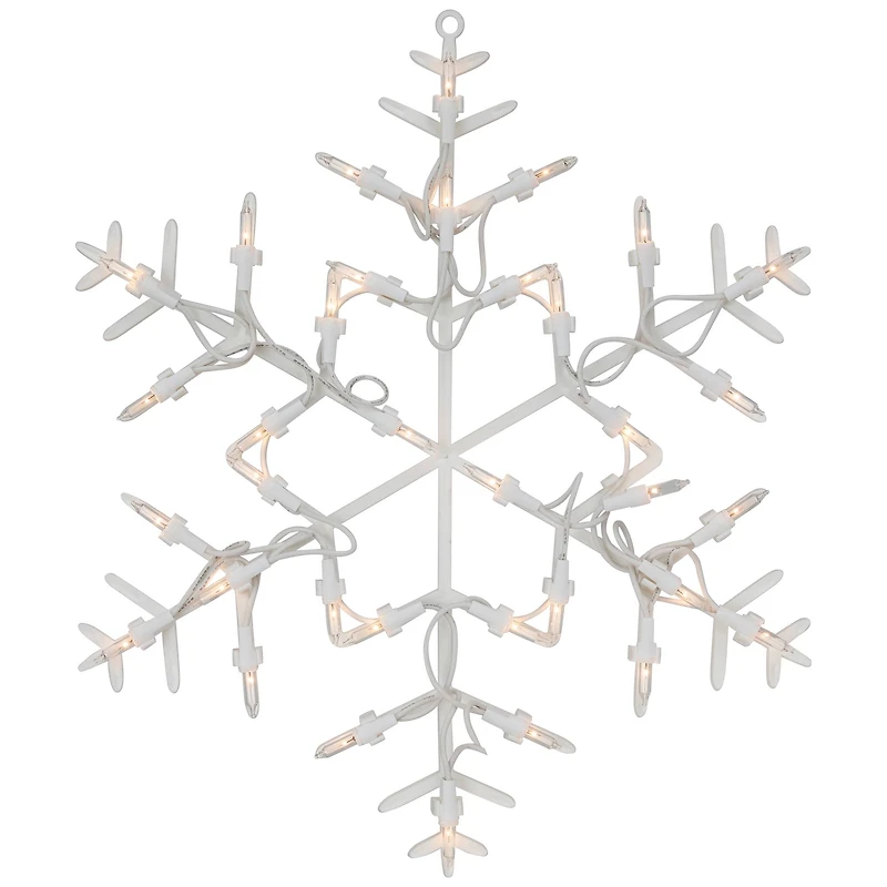 13.5" Lighted Snowflake Christmas Window Silhouette Decoration