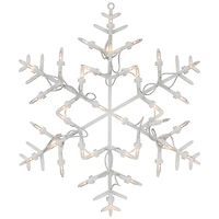 13.5" Lighted Snowflake Christmas Window Silhouette Decoration
