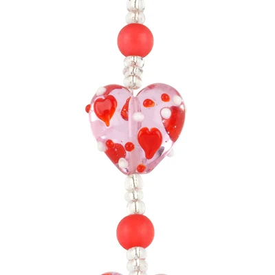 Red Lampwork Glass Heart Beads, 19mm by Bead Landing™