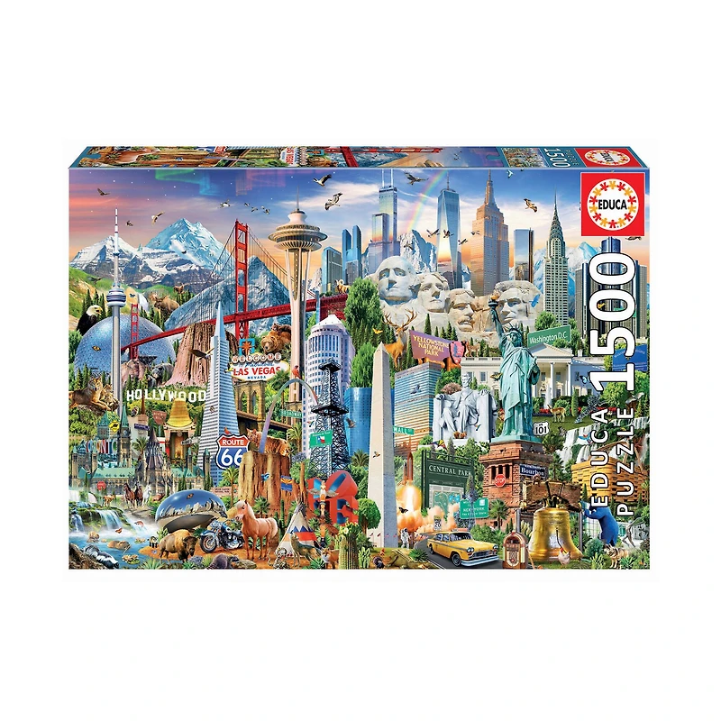 North America Landmarks 1,500 Piece Jigsaw Puzzle