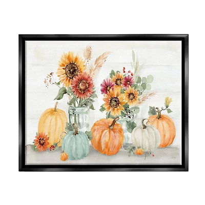 Stupell Industries Autumn Ramble Country Bouquets Framed Floater Canvas Wall Art