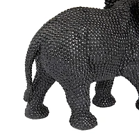 14" Black Contemporary Elephant Sculpture