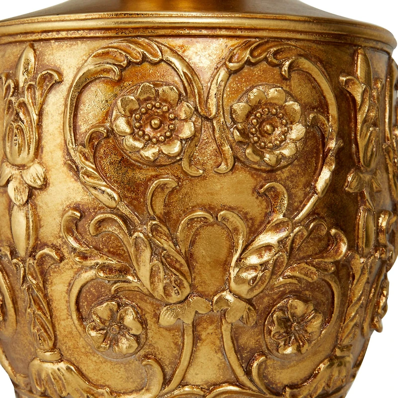 Gold Polystone Traditional Vase, 8" x 8" x 8"