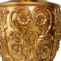 Gold Polystone Traditional Vase, 8" x 8" x 8"