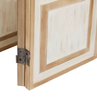 White Wood Farmhouse Room Divider Screen, 72" x 48" x 2"