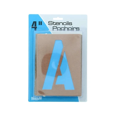 Headline/Geotype 4" Capital Letters & Numbers Stencils