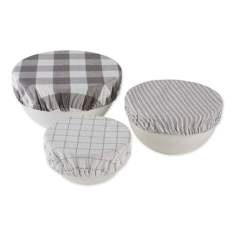 DII® Assorted Gray Farmhouse Woven Dish Cover Set