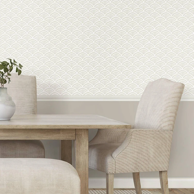 RoomMates Coastal Scallop Peel & Stick Wallpaper