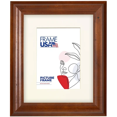 Frame USA Verona Narrow Honey Single Image Picture Frame with Mat