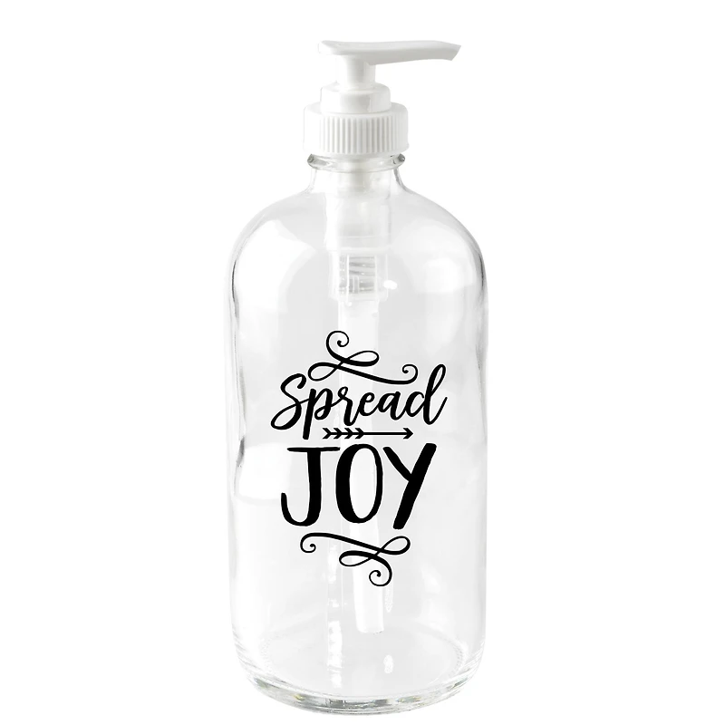 Spread Joy Glass Soap Dispenser