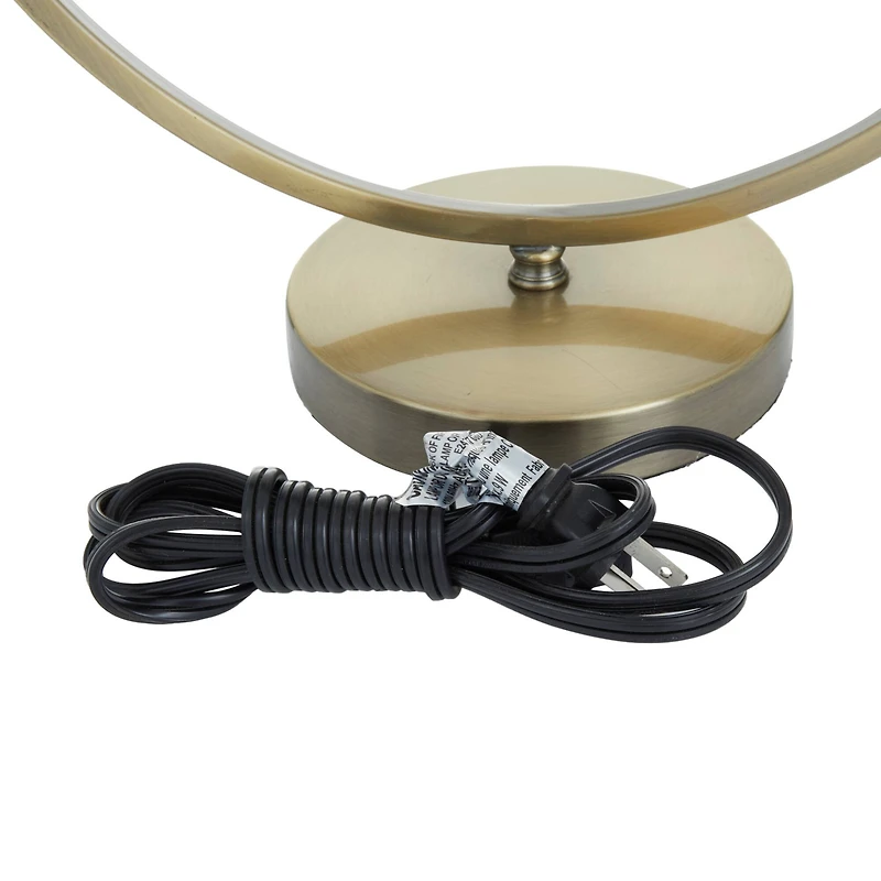 Gold Metal Contemporary Accent Lamp 14" x 8" x 15"