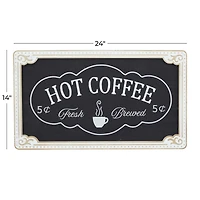 24" Black Hot Coffee Wall Sign