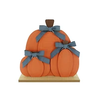 11.75" Pumpkins with Ribbons Tabletop Décor by Ashland®