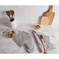 DII® Gray Solid Chambray Dishtowels, 3ct.