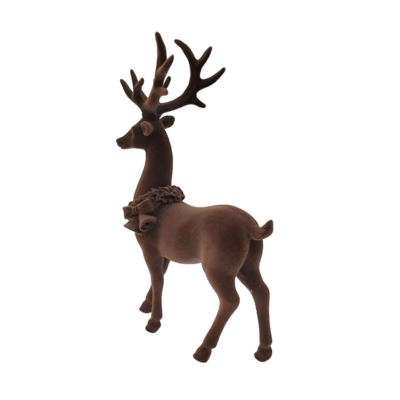 12.75" Flocked Standing Deer Décor by Ashland