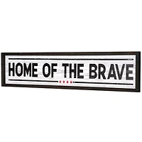 American Art Décor™ 36" Home Of The Brave Wood Novelty Wall Sign