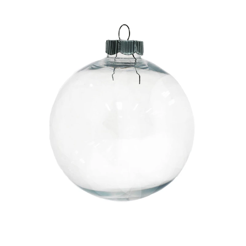 24 Pack 2.75" Clear DIY Plastic Ball Ornaments by Make Market®