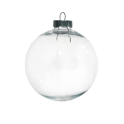 24 Pack 2.75" Clear DIY Plastic Ball Ornaments by Make Market®