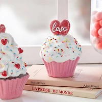 Glitzhome® Valentine's Resin Cupcakes Table Decor Set