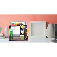 Mind Reader Large Black Metal File Organizer Basket