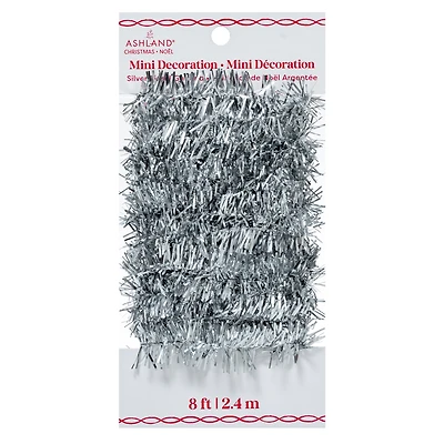 8ft. Mini Silver Tinsel Garland by Ashland®