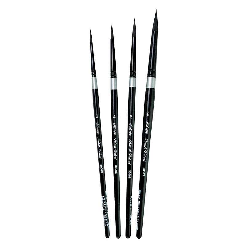 Silver Brush Limited Black Velvet® Round Brushes Set