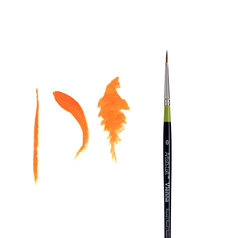 Golden Taklon Short Handle Round Brush by Artist's Loft™ Vienna