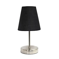 Simple Designs Sand Nickel Mini Basic Table Lamp