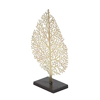 16" Gold Metal Traditional Nature Sculpture