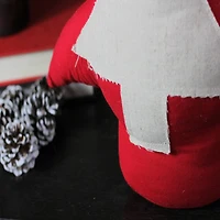 15" Red & White Contemporary Christmas Tree Tabletop Décor