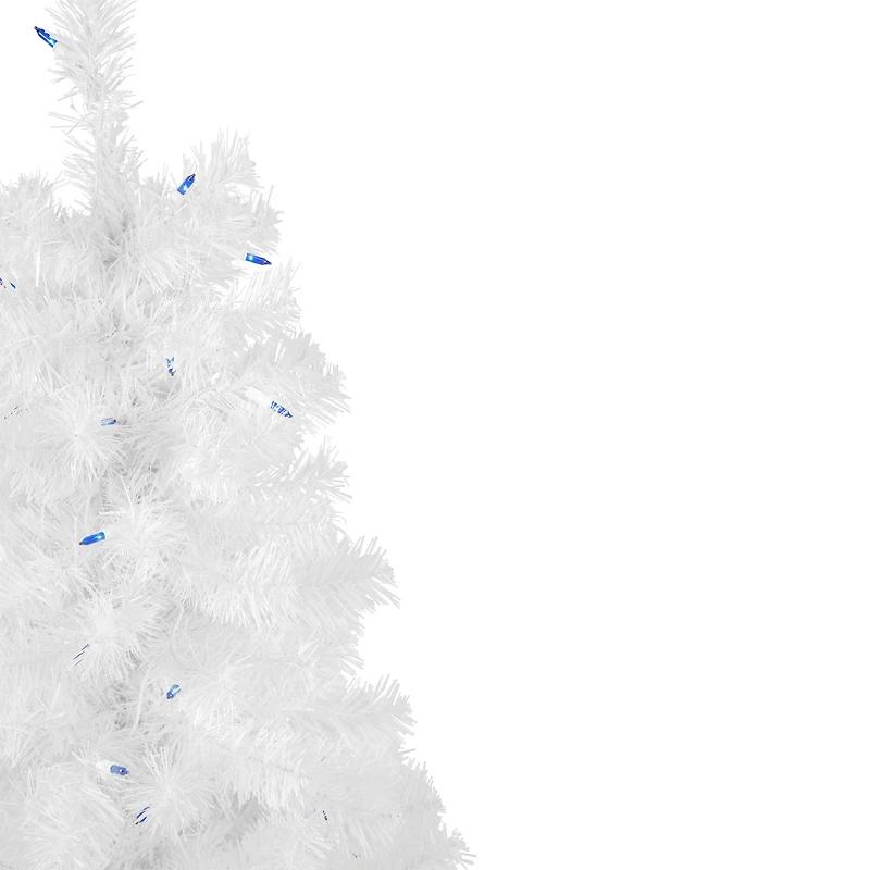 4ft. Pre-Lit White Pine Artificial Christmas Tree, Blue Lights