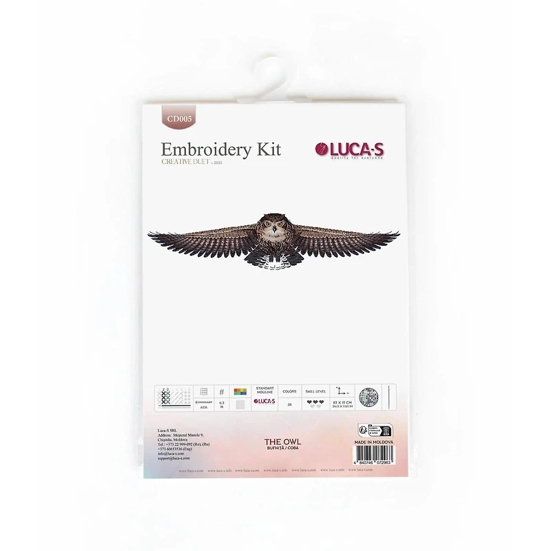 Luca-S The Owl Counted Cross Stitch Kit