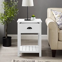 Walker Edison 18" 1-Drawer Country Side Table