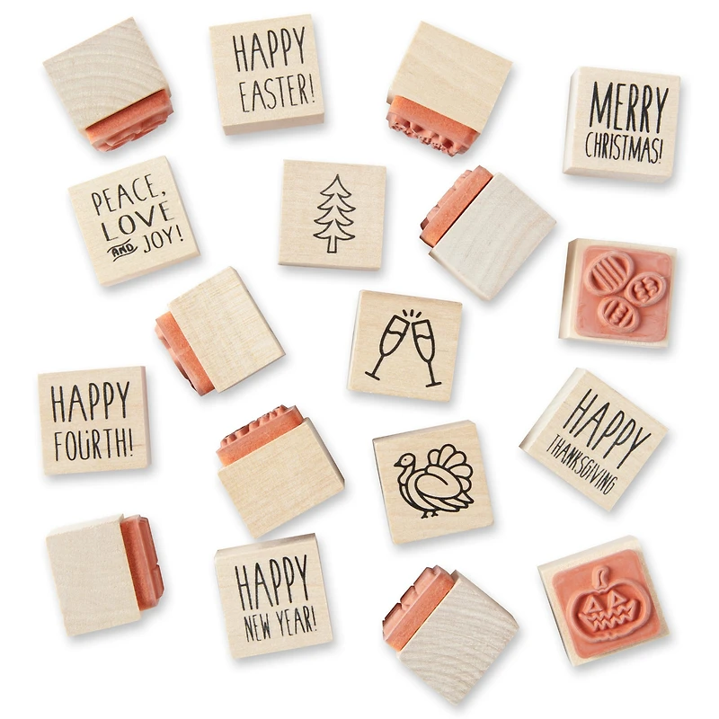 All Holiday Jar of Wood Stamps by Recollections™
