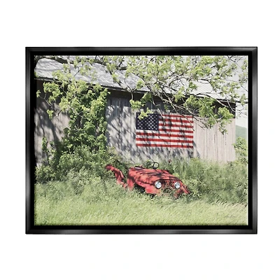 Stupell Industries Americana Lush Country Greenery Floater Framed Art