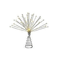 12" Silver Sunburst Lighted Tree Topper by Ashland®