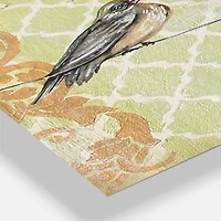 Designart Birds Gathered On Wire Paris II Multipanel Wall Clock