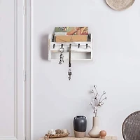 NEX™ Rustic White Wall Mounted Mail & Key Holder