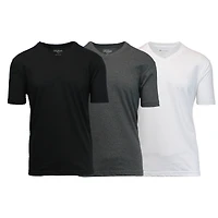 Galaxy by Harvic Men's Short Sleeve V-Neck T-Shirt 3 Pack